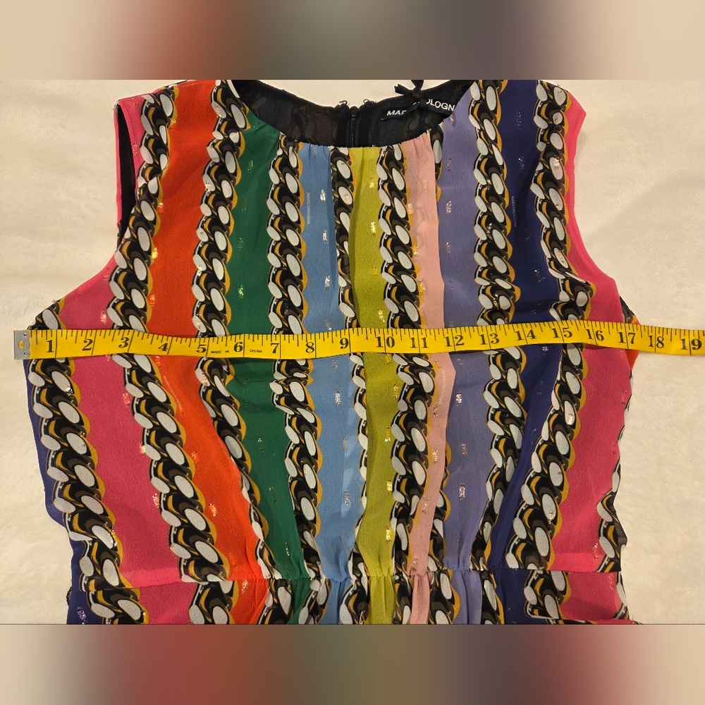Marco Bologna Multicolor Striped Sleeveless Maxi Dress, Size S/M - Picture 11 of 16